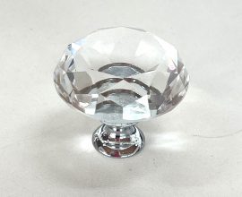 Puxador Glamour 30mm cristal cromado Hastvel