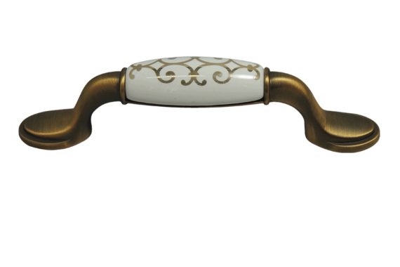 Puxador Colonial 201 096 Cobre antigo estampa dourada Italyline